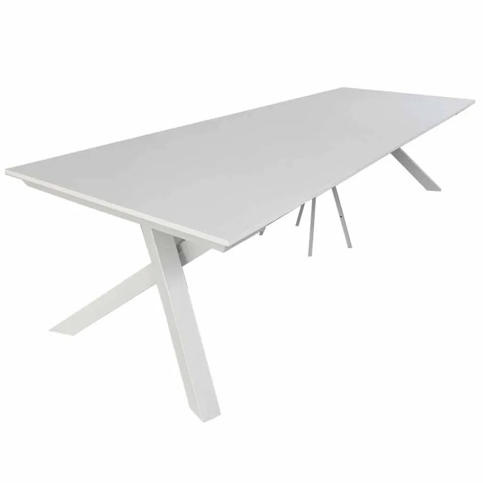 Ausziehbarer Konsolentisch bis 325 cm aus Melamin, hergestellt in Italien – Settimmio