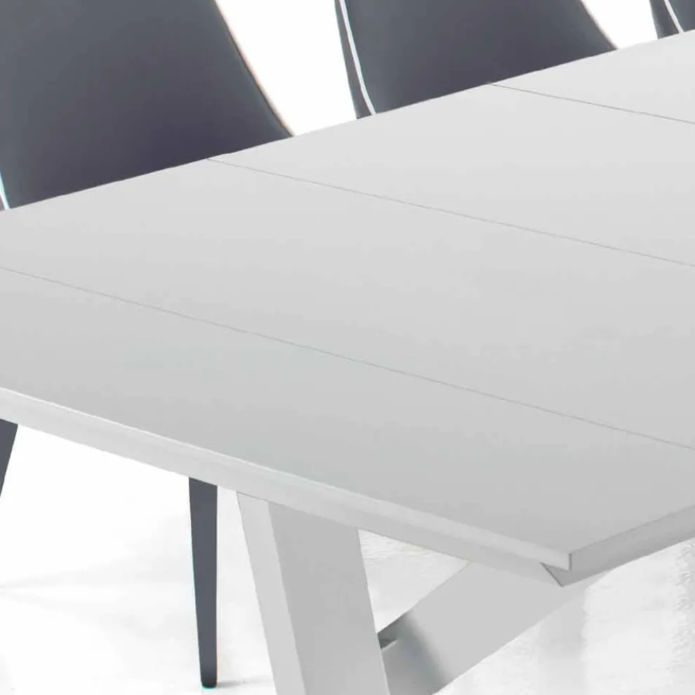 Ausziehbarer Konsolentisch bis 325 cm aus Melamin, hergestellt in Italien – Settimmio