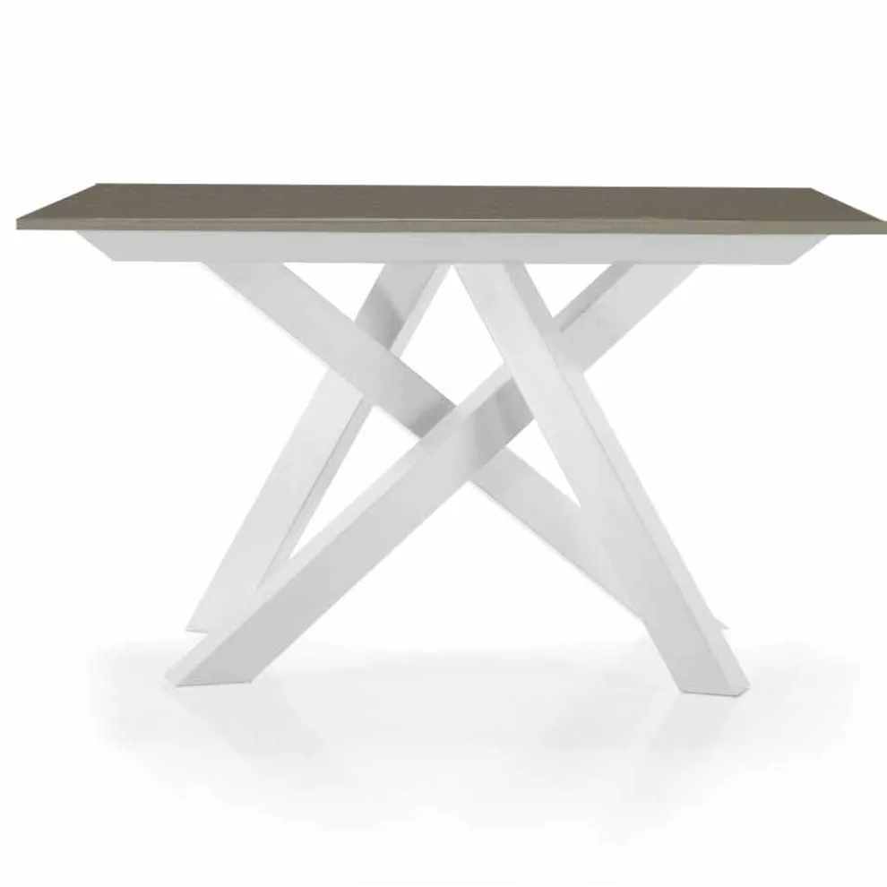 Ausziehbarer Konsolentisch bis 325 cm aus Melamin, hergestellt in Italien – Settimmio