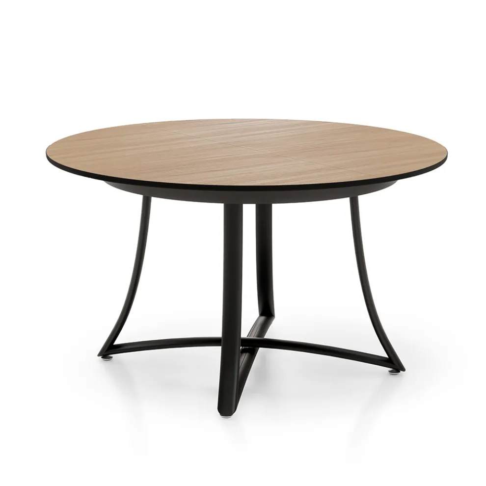 Ausziehbarer runder Tisch mit MDF-Platte mit Laminatbezug - Apulien