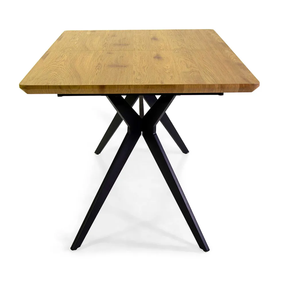 Ausziehbarer Tisch 180 cm in MDF-Holzoptik mit geprägter Maserung - Schaumstoff