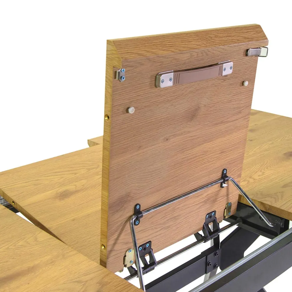 Ausziehbarer Tisch 180 cm in MDF-Holzoptik mit geprägter Maserung - Schaumstoff