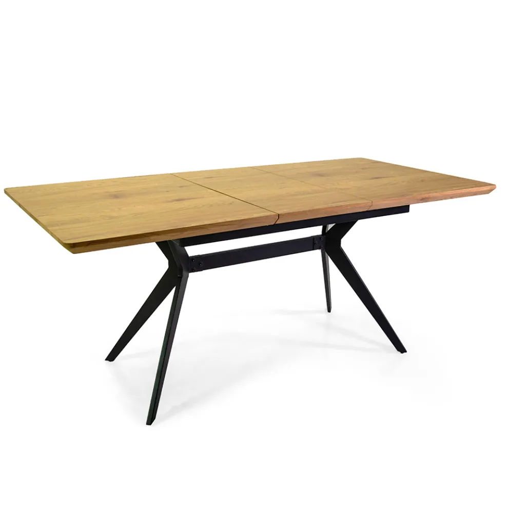 Ausziehbarer Tisch 180 cm in MDF-Holzoptik mit geprägter Maserung - Schaumstoff