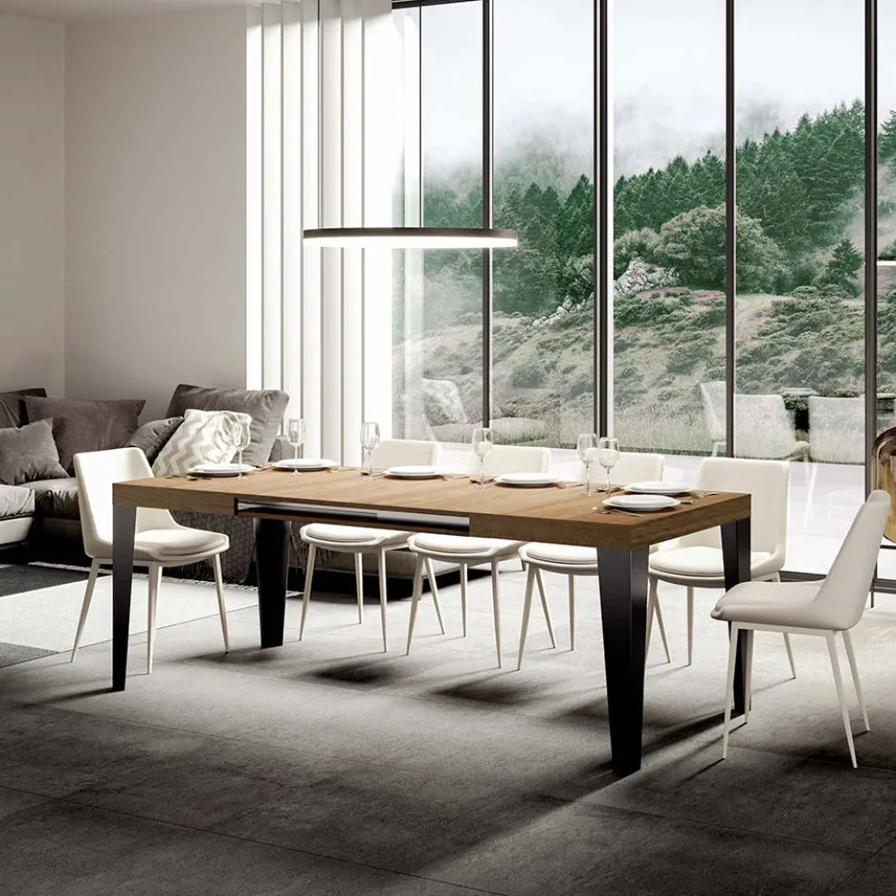 Ausziehbarer Tisch auf 284 cm in verschiedenen Größen und Ausführungen, hergestellt in Italien – Strand