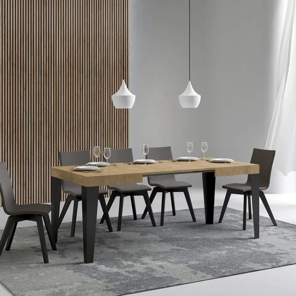 Ausziehbarer Tisch auf 284 cm in verschiedenen Größen und Ausführungen, hergestellt in Italien – Strand