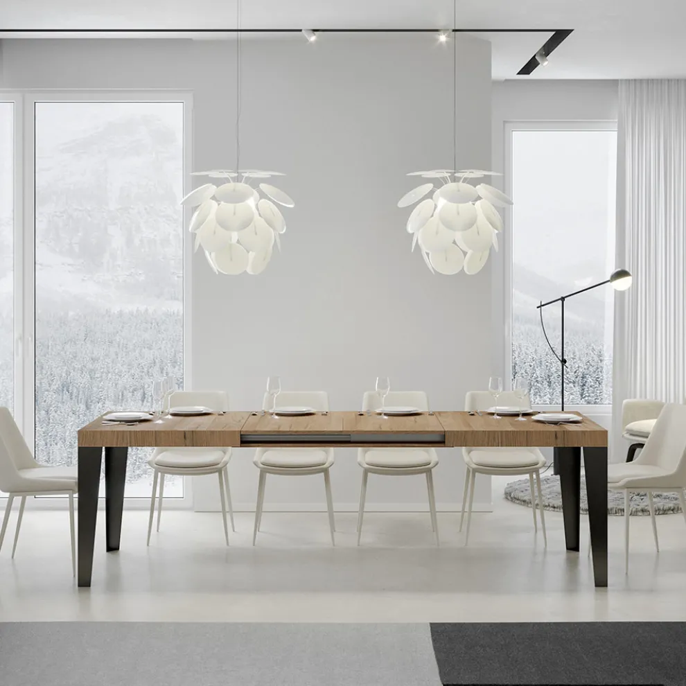 Ausziehbarer Tisch auf 284 cm in verschiedenen Größen und Ausführungen, hergestellt in Italien – Strand