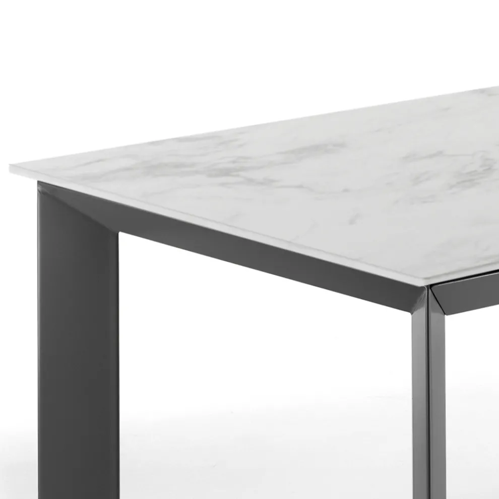 Ausziehbarer Tisch auf 220 cm aus Keramik mit Marmoroberfläche – Berice