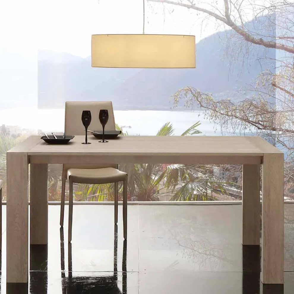 Ausziehbarer Tisch aus MDF und melaminbeschichteten Spanplatten Jesi