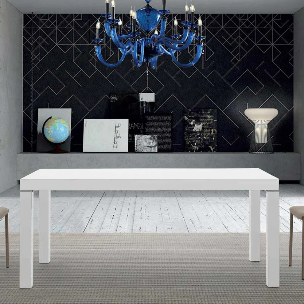 Ausziehbarer Tisch aus Melaminholz bis zu 470 cm, hergestellt in Italien – Gordito