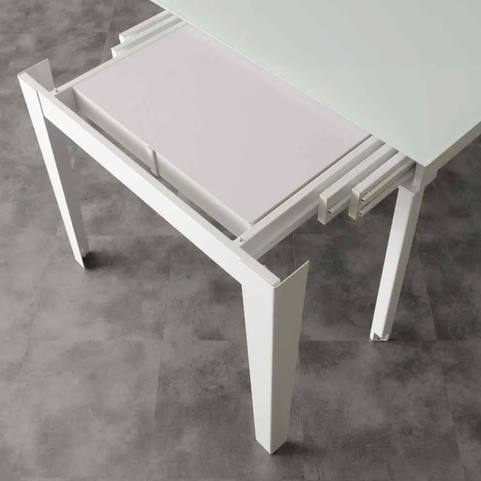Ausziehbarer Tisch mit Glasplatte in modernem Design Baltimora