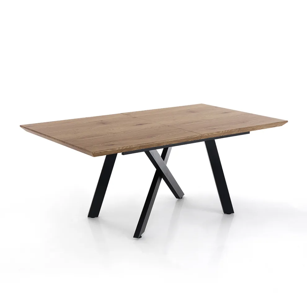 Ausziehbarer Tisch auf 200 cm aus MDF mit Melaminbeschichtung – Lutezio