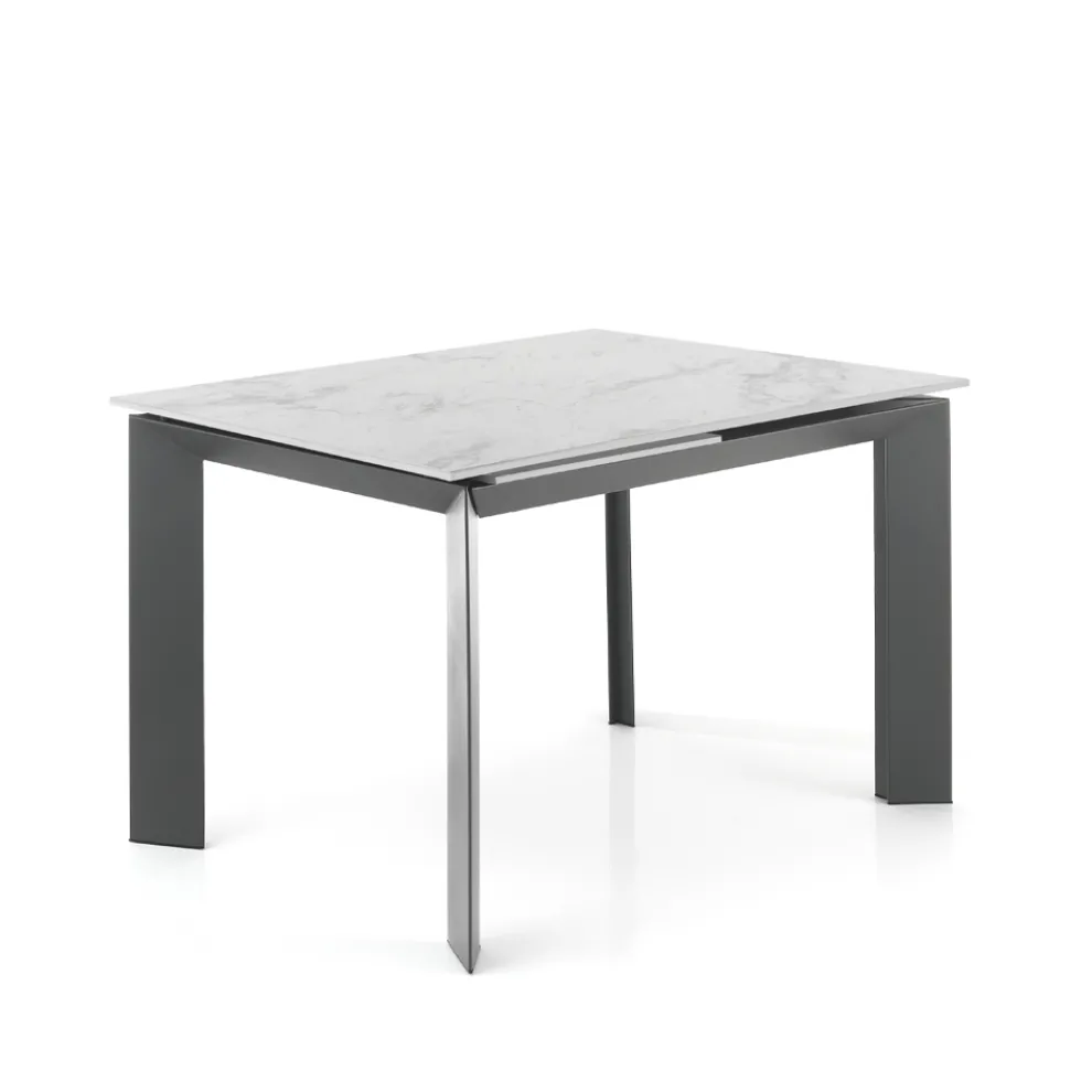Ausziehbarer Tisch auf 170 cm aus Stahl und Keramik – Sphinx