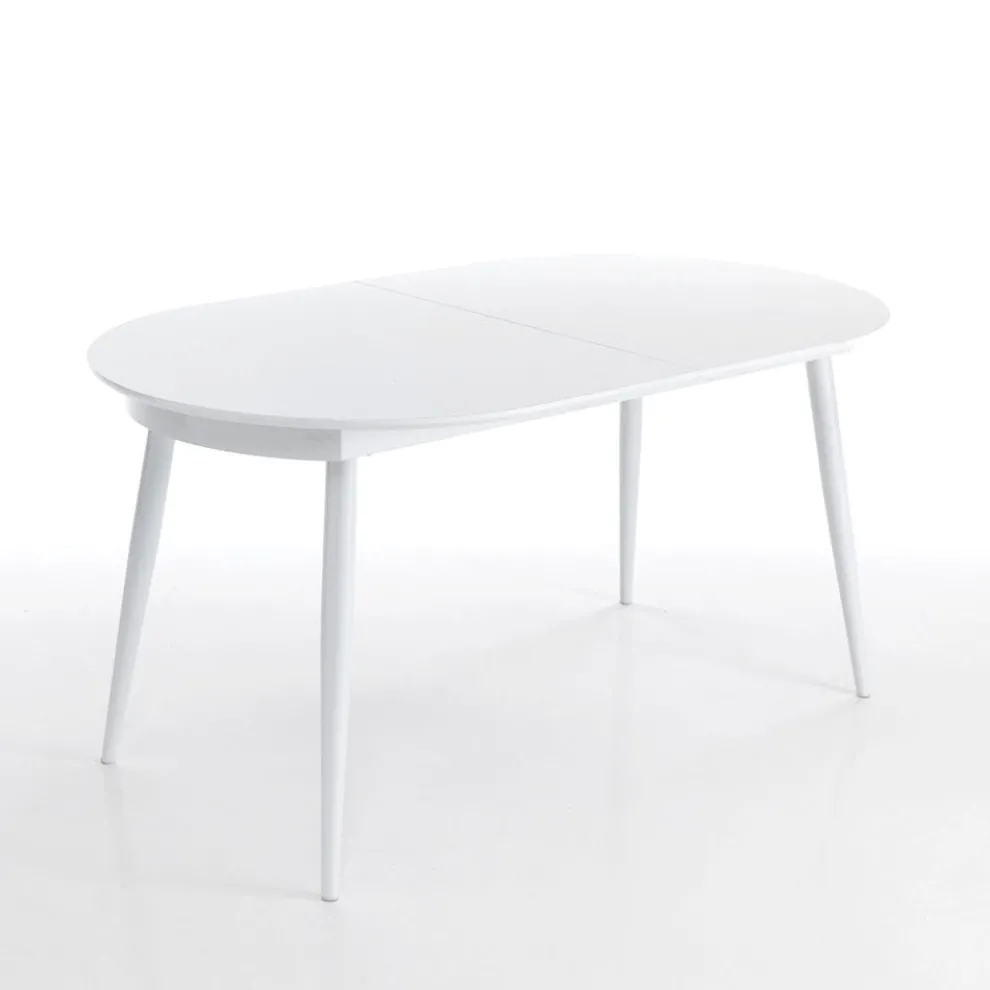 Ausziehbarer Tisch auf 200 cm aus Metall und weißem MDF – Lobster