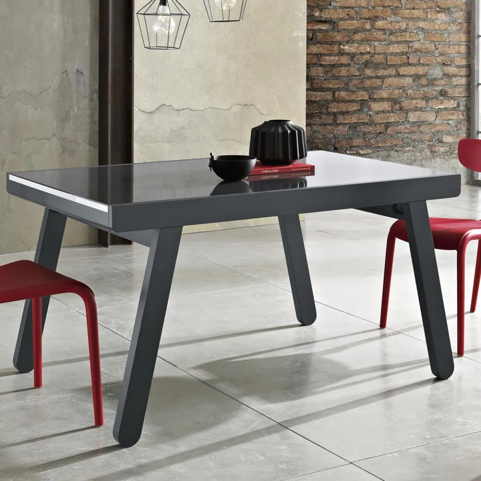 Ausziehbarer Tisch bis 240 cm aus lackiertem Holz Made in Italy - lackiert