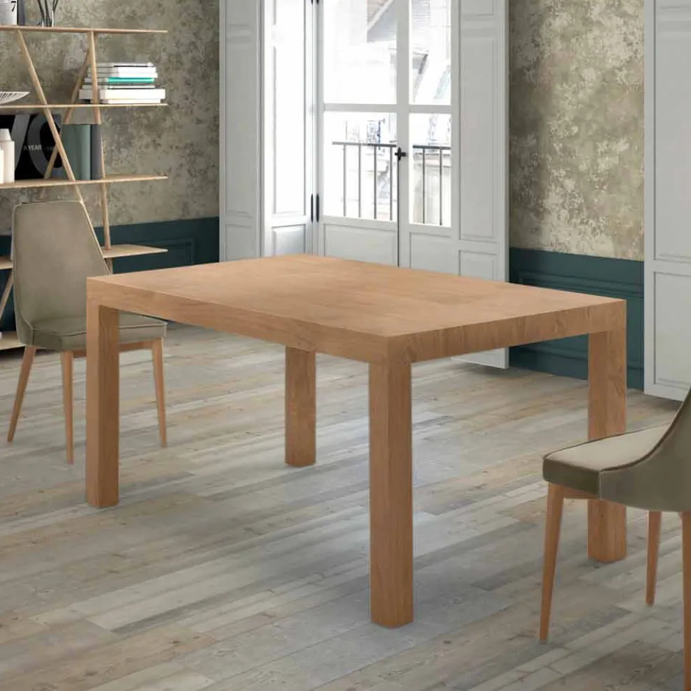 Ausziehbarer Tisch bis zu 470 cm aus Furnierholz Made in Italy – Gordito