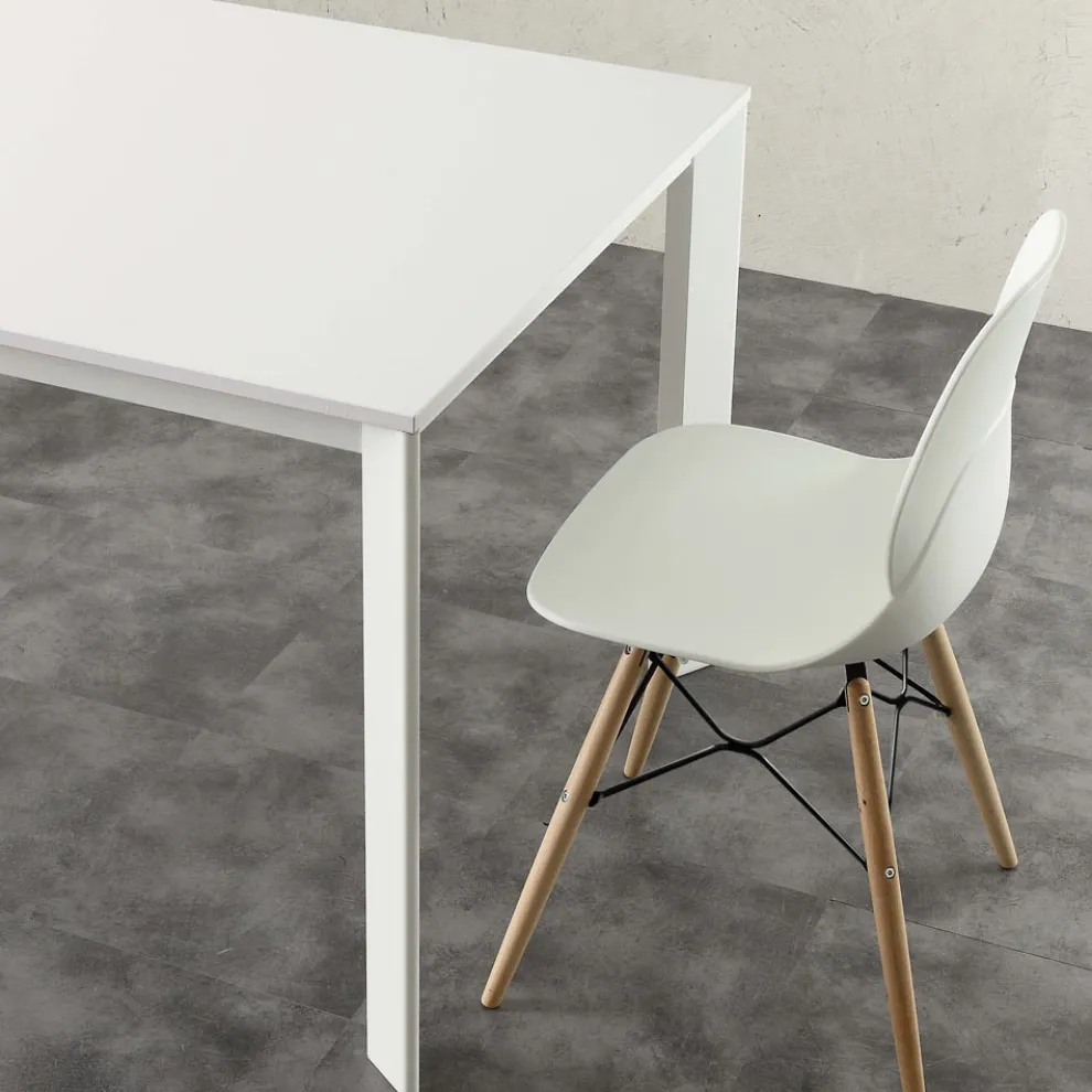 Ausziehbarer Tisch bis zu 3 Meter aus Aluminium und Urbino-Melamin