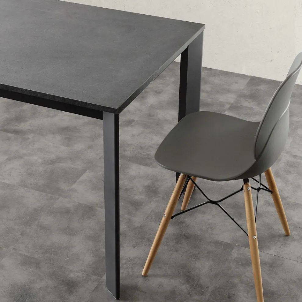 Ausziehbarer Tisch bis zu 3 Meter aus Aluminium und Urbino-Melamin