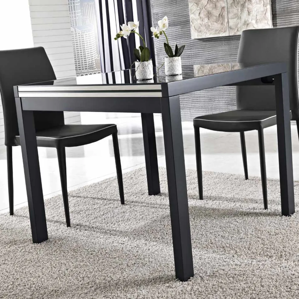 Ausziehbarer Tisch bis 240 cm in lackiertem Holzdesign Made in Italy - Jacobs
