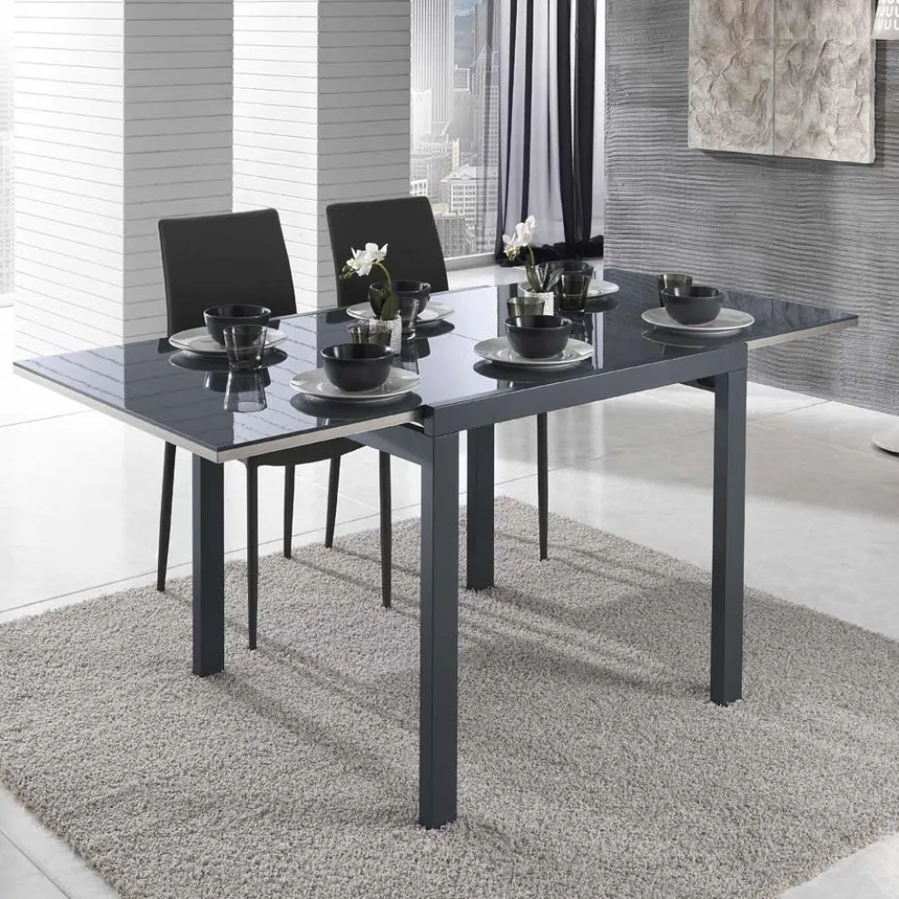 Ausziehbarer Tisch bis 240 cm in lackiertem Holzdesign Made in Italy - Jacobs