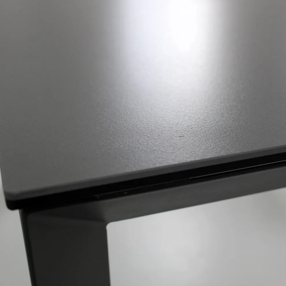 Ausziehbarer Tisch auf 220 cm aus Keramik und Metall – Nadia