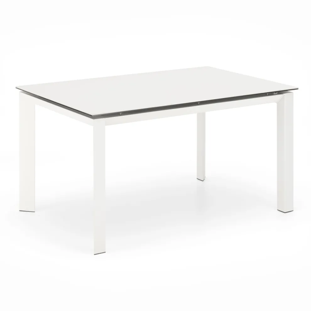 Ausziehbarer Tisch auf 220 cm aus Keramik und Metall – Nadia