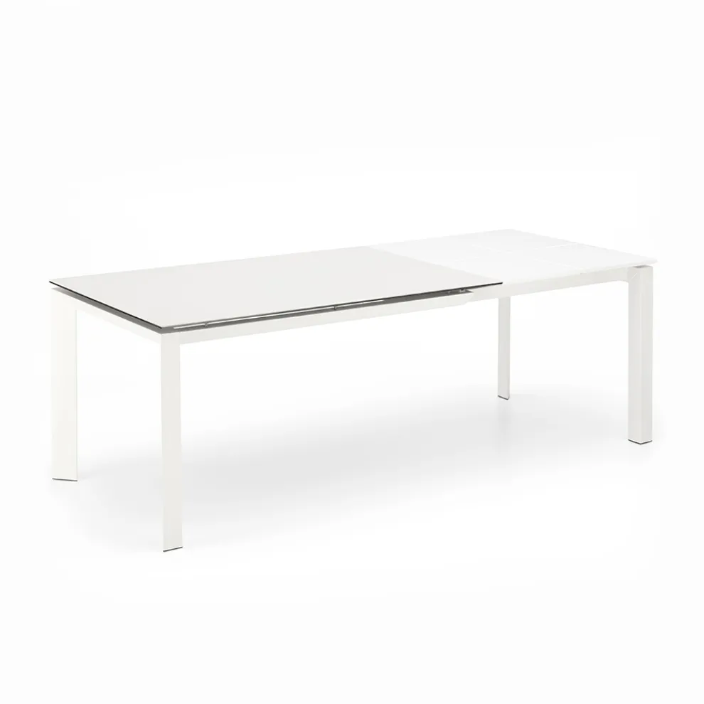 Ausziehbarer Tisch auf 220 cm aus Keramik und Metall – Nadia