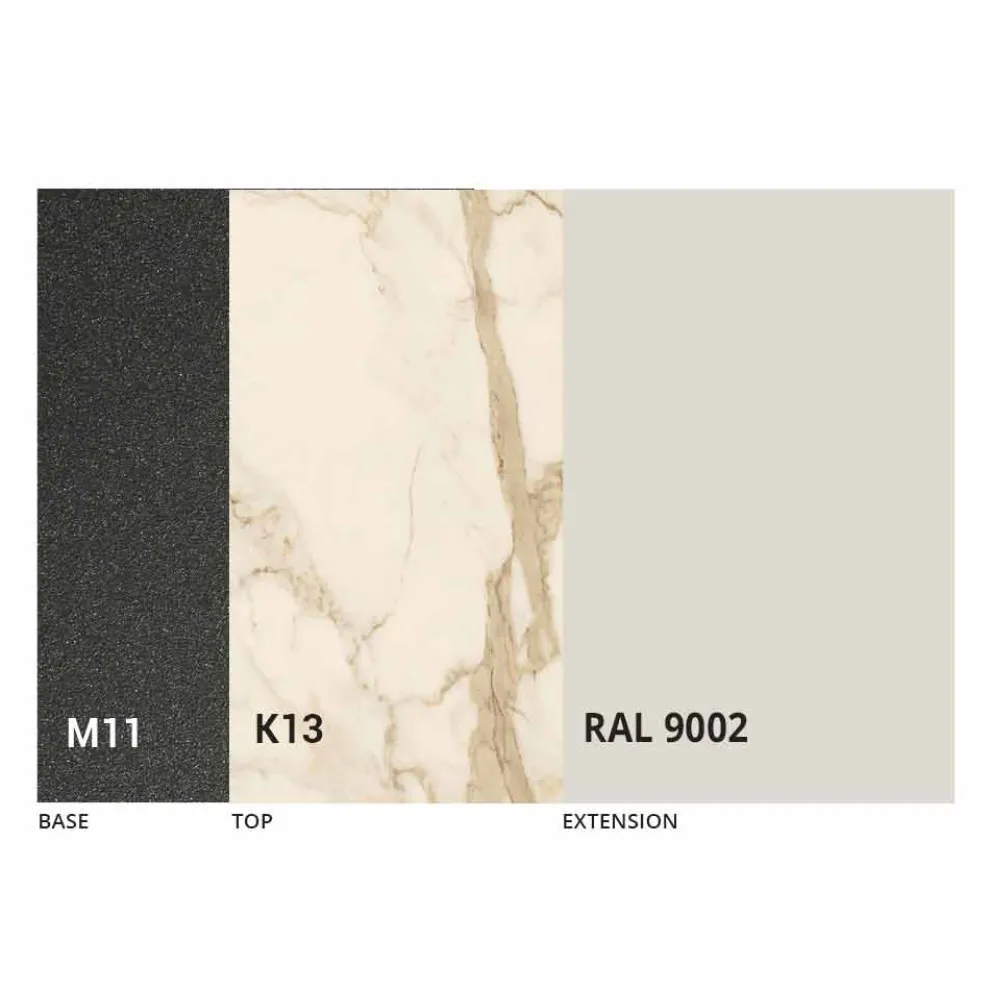 Ausziehbarer Tisch bis zu 2,8 Meter mit Keramikplatte Made in Italy - Paoluccio