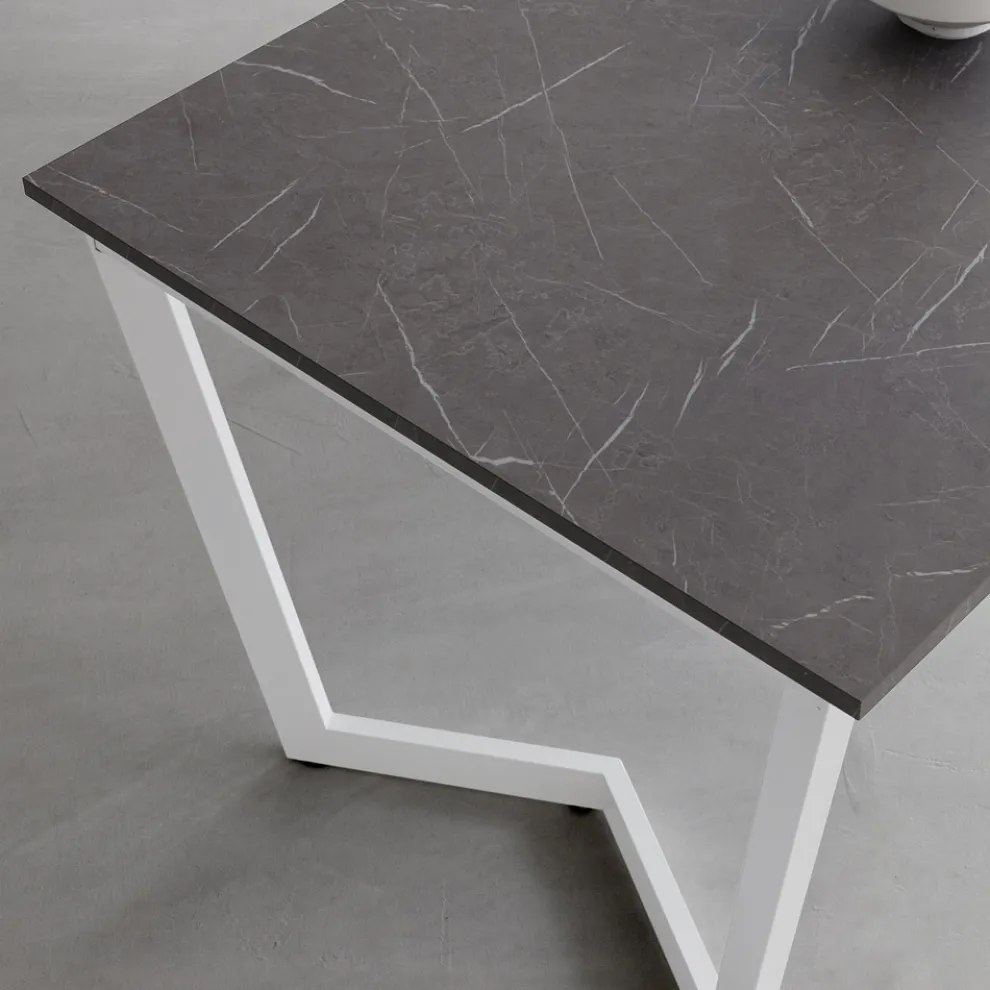 Ausziehbarer Tisch bis 238 cm aus Metall und HPL Made in Italy - Pablito