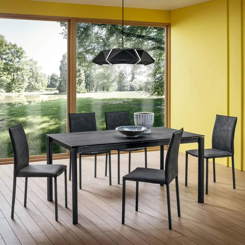 Ausziehbarer Tisch Bis zu 240 cm mit Laminamplatte Made in Italy - Maltesisch