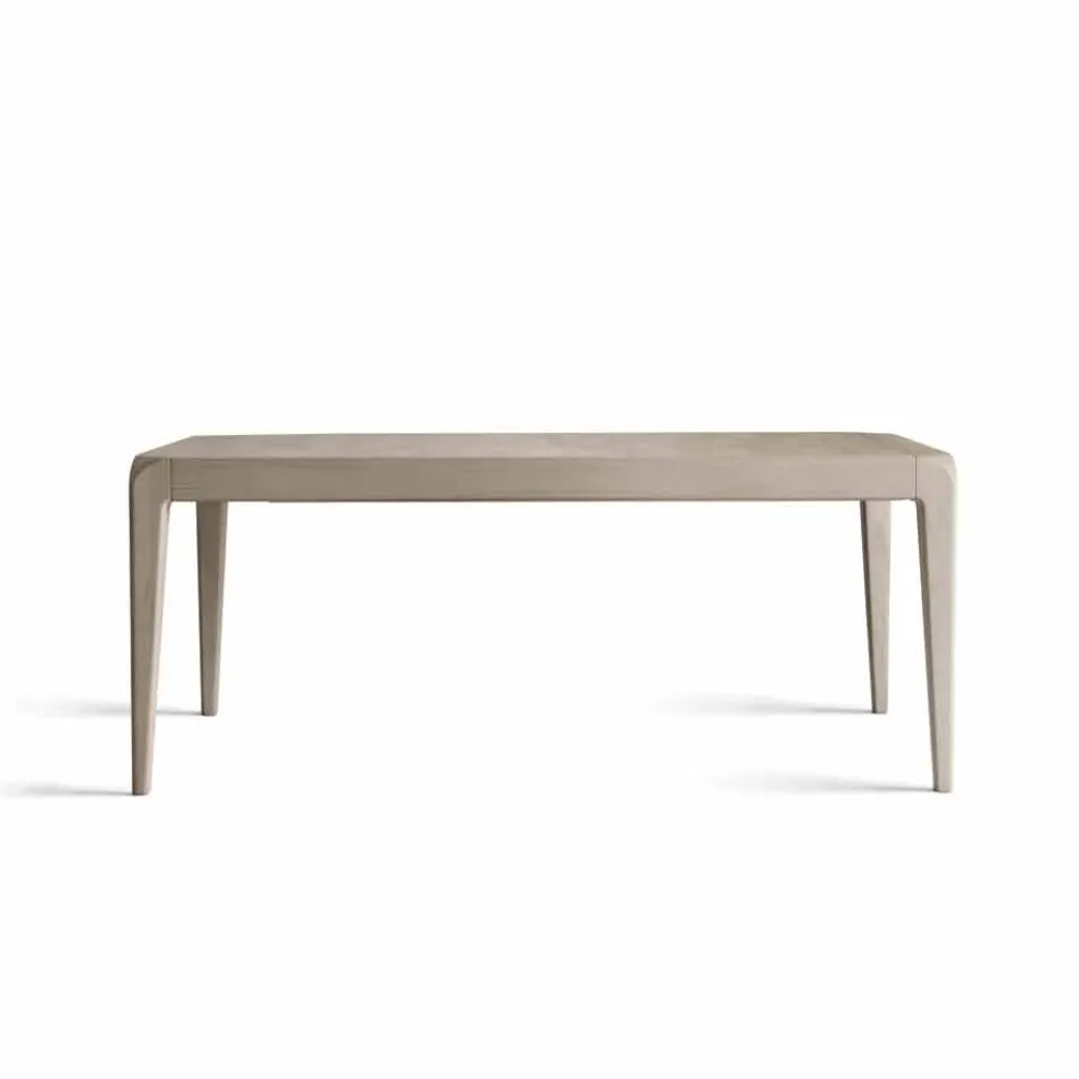 Ausziehbarer Tisch aus grauem natürlichem Nussholz, Design Matis