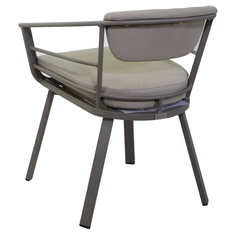 Outdoor-Sessel mit taubengrauem Aluminiumgestell - Righello