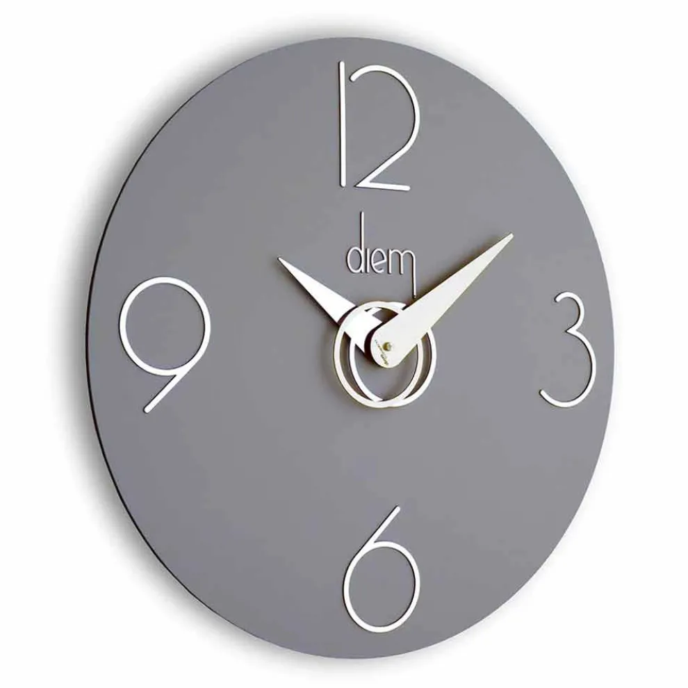 Moderne Wanduhr in schwarz, weiß und grau