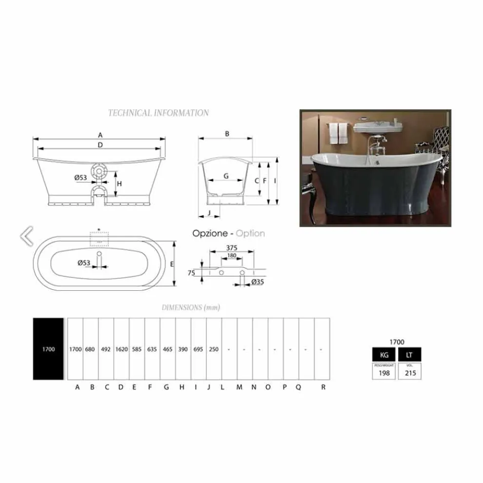 Badewanne Freestanding in originellem Design Cox