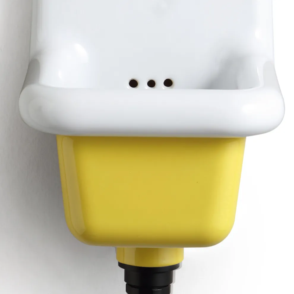 Badezimmer Waschbecken aus weißer und farbiger Keramik 26 cm Vintage Style - Jordan