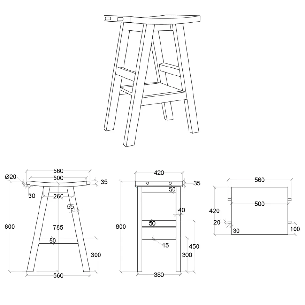 Badezimmerschrank aus mattweißem natürlichem Teakholz mit Handtuchhaken - Raomi