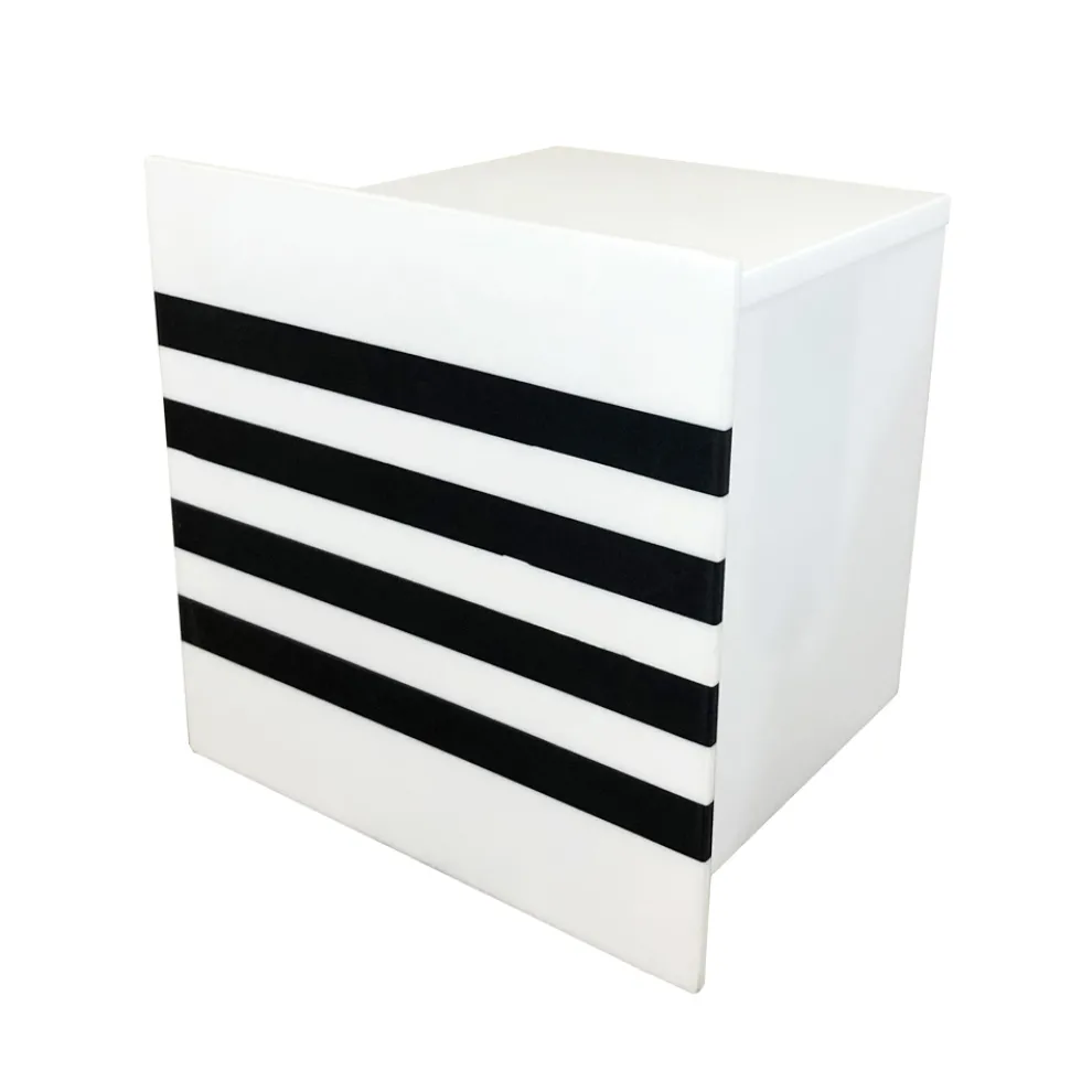 Badrollenhalter aus weißem Corian oder mit schwarzen Einsätzen Italienisches Design - Elono