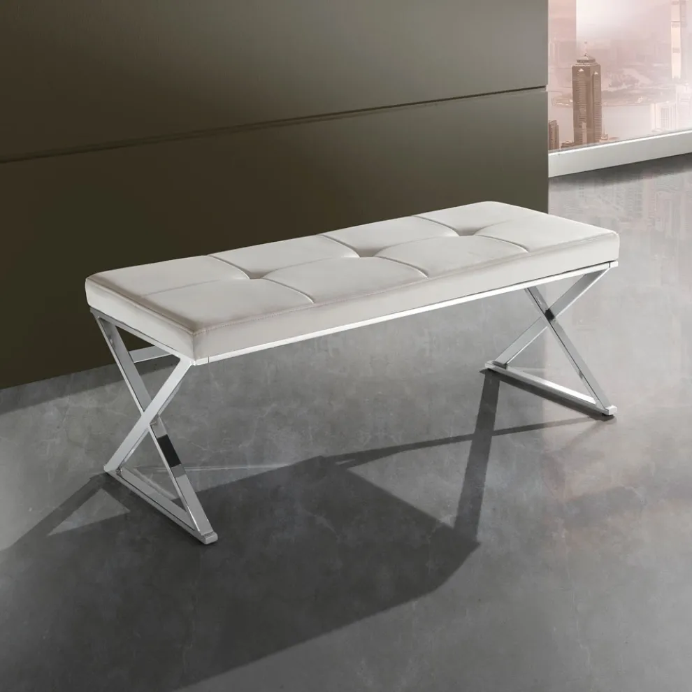 Bank aus Kunstleder und Metallstruktur – Argon