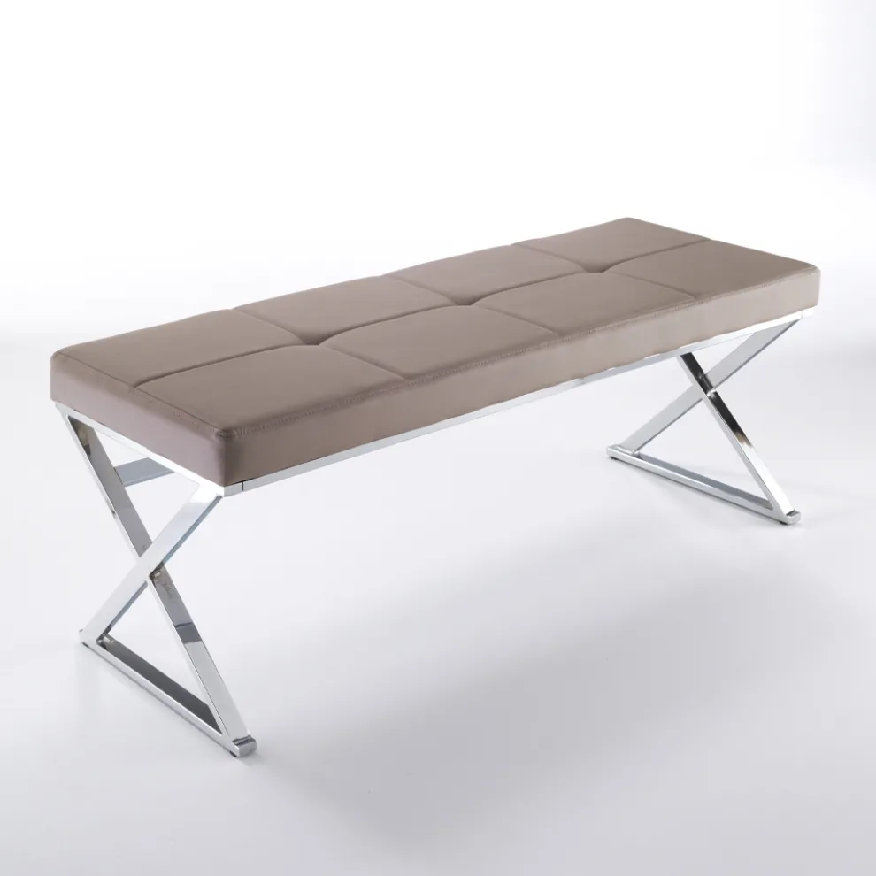 Bank aus Kunstleder und Metallstruktur – Argon