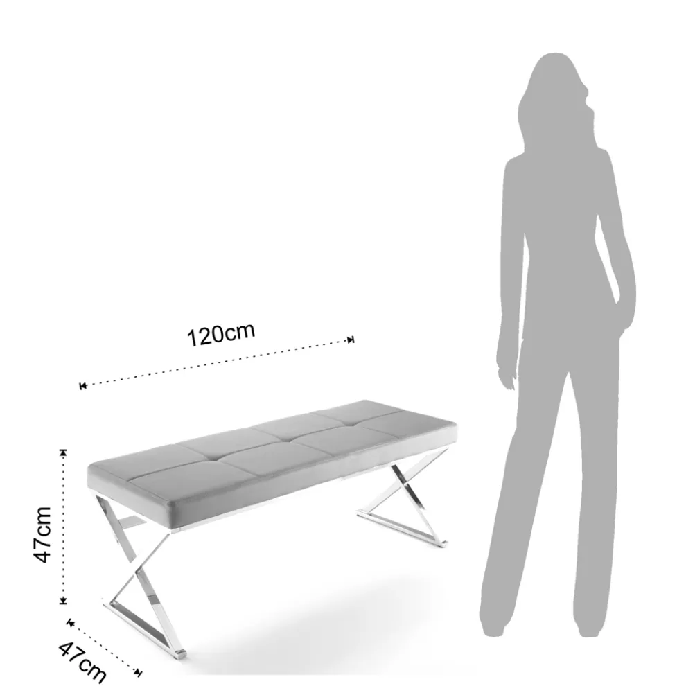 Bank aus Kunstleder und Metallstruktur – Argon