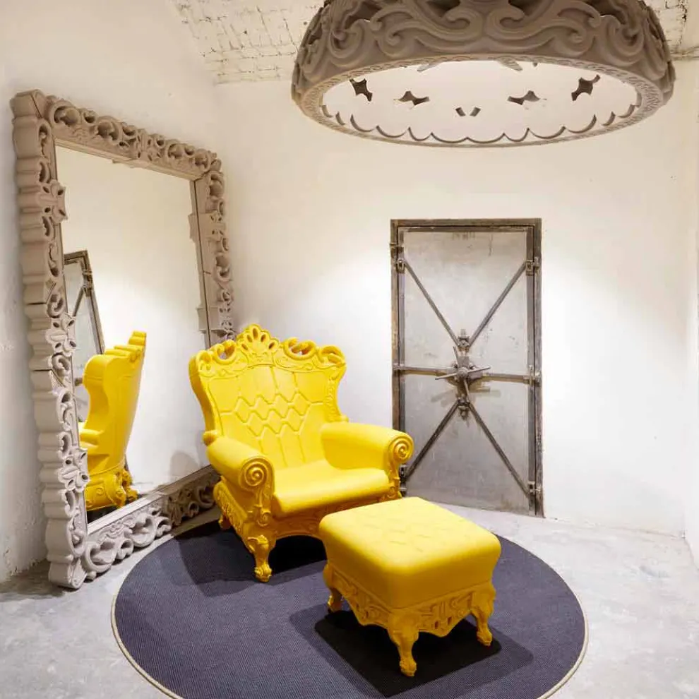 Barock-moderner Farbsessel Slide Queen Of Love, hergestellt in Italien