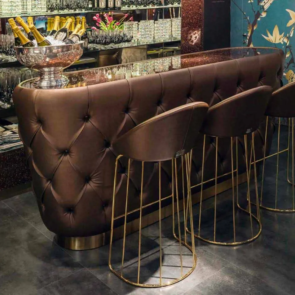 Bartheke mit Glitzerglasplatte Made in Italy, Luxus - Kalkutta