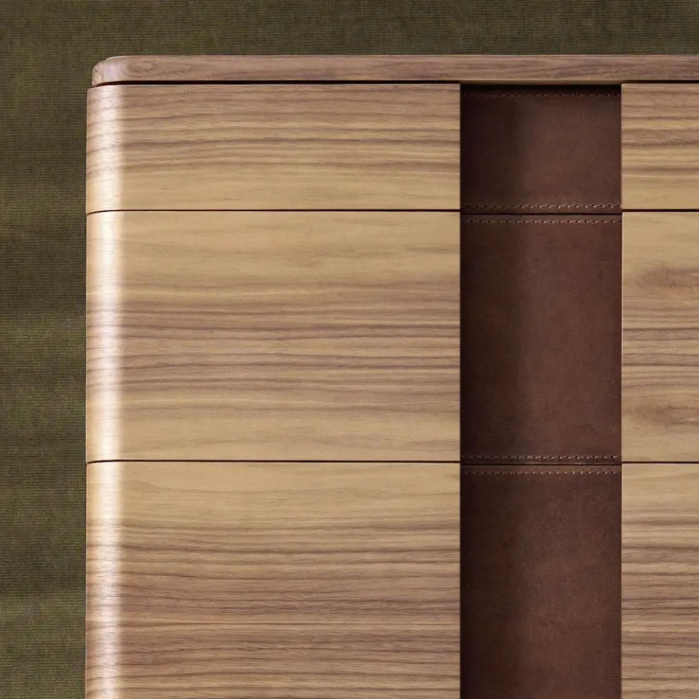 Moderner kleiner Schrank aus Massivholz Grilli York in Italien hergestellt