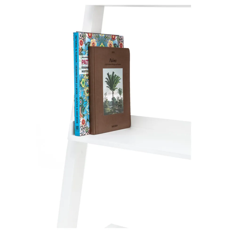 Bücherregal aus mattweiß lackiertem MDF mit 5 Regalen – Cadmium