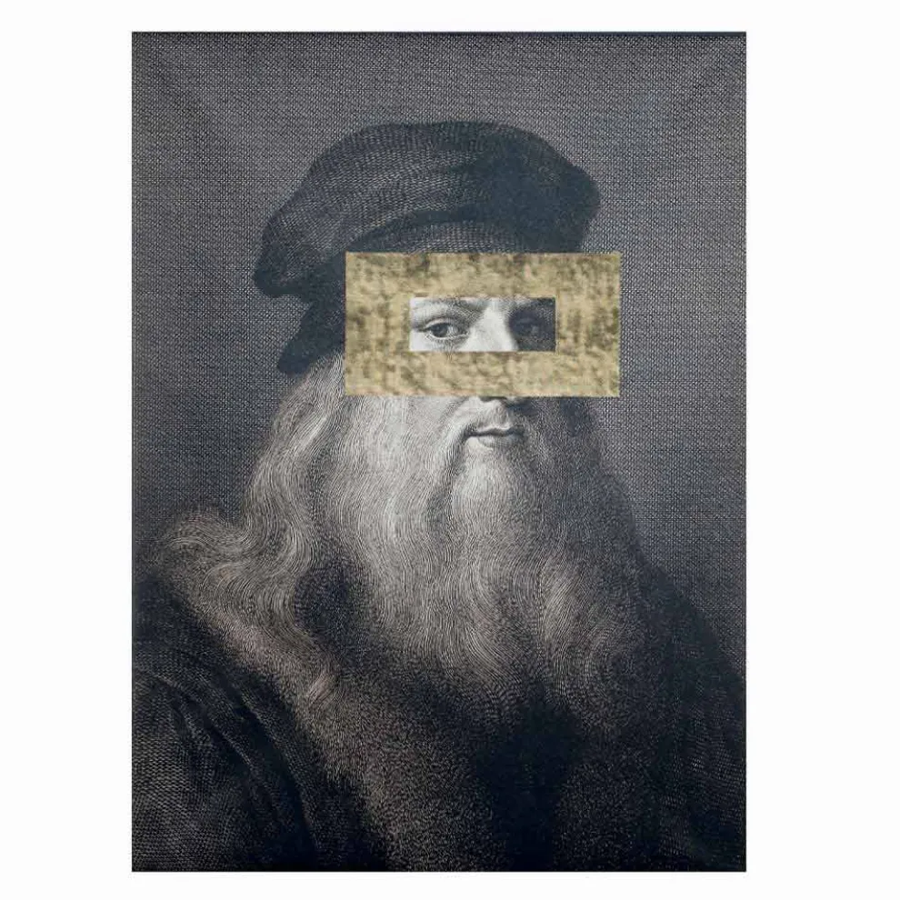 Bedrucktes Leinwandbild mit Blattgold-Detail Made in Italy - Vinci