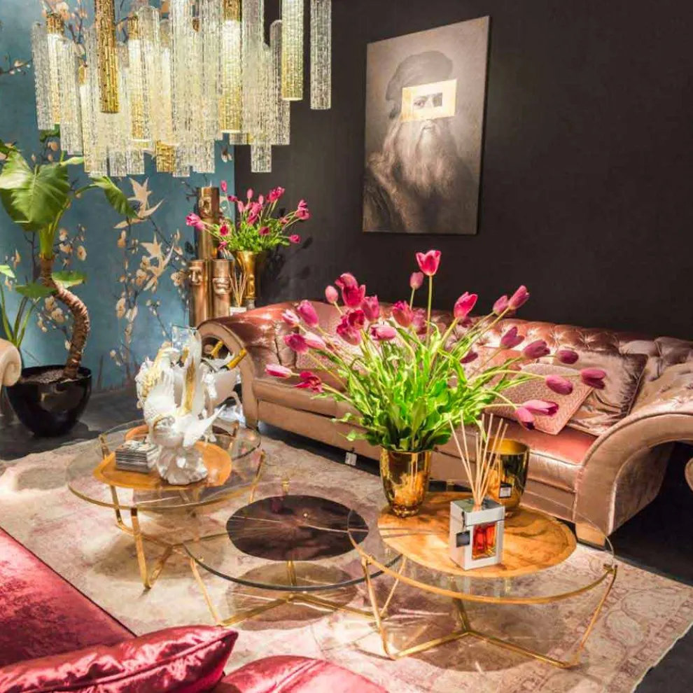 Bedrucktes Leinwandbild mit Blattgold-Detail Made in Italy - Vinci