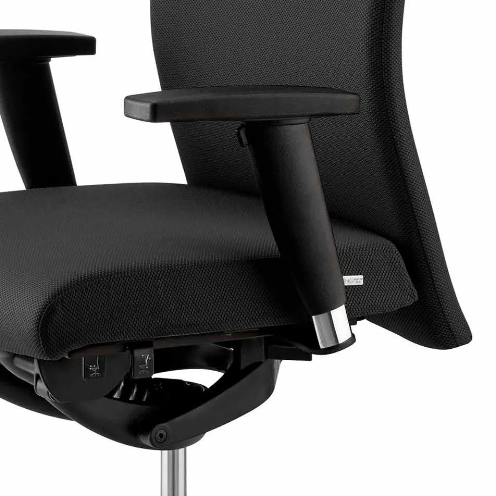Drehbarer ergonomischer Design-Bürosessel mit Armlehnen und Kopfstütze - Romolo