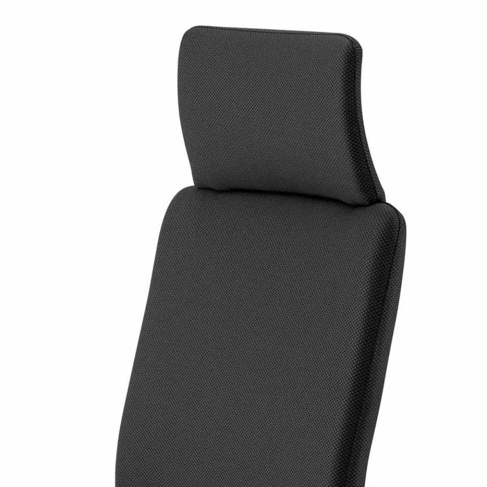 Drehbarer ergonomischer Design-Bürosessel mit Armlehnen und Kopfstütze - Romolo