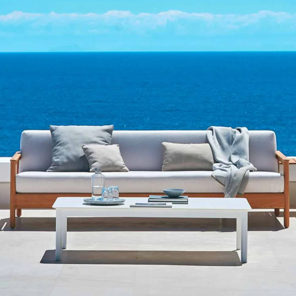 Moderner 3-Sitzer Gartensofa aus massivem Teakholz Varaschin Bali