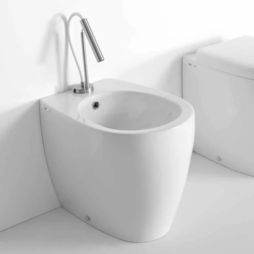 Bidet aus farbiger Keramik in modernem Design Made in Italy - Lauretta