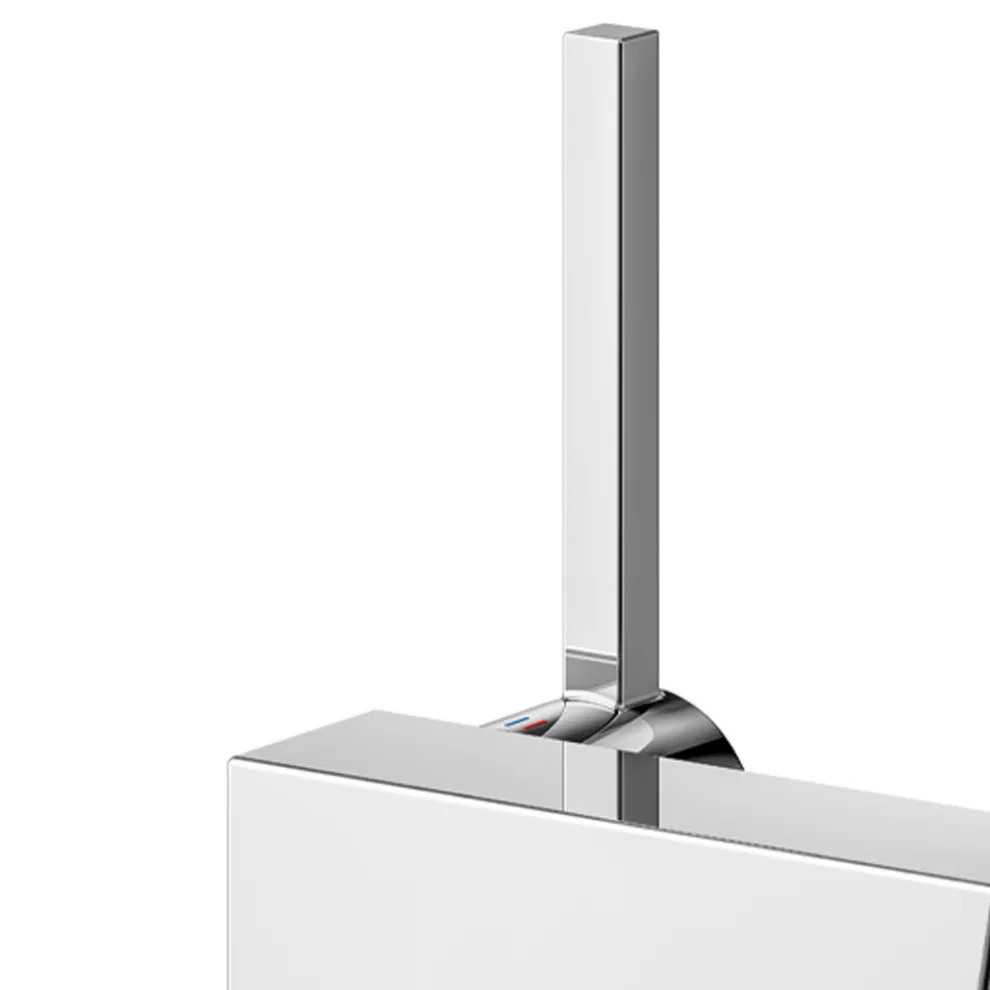 Bidet-Einhebelmischer mit Ablaufgarnitur aus verchromtem Messing - Erik